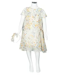 Finelook - Girl Floral Printed Dress - Yellow