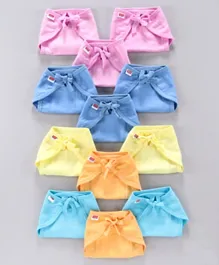 Babyhug U Shape Reusable Muslin Nappy Set Lace Small Pack Of 12 - Multicolor