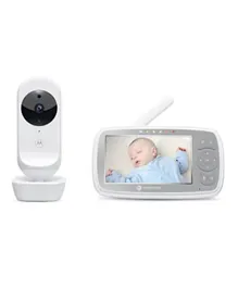 جهاز مراقبة الأطفال بالفيديو من موتورولا - لون أبيض