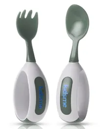 Kidsme Toddler Spoon and Fork Set - Olive