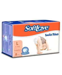 Softlove Smart Pants diaper - Large, 9-14 kg - Pack of 8