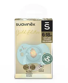 Suavinex S Phy Soother S 6/18M Premium Gold Bl