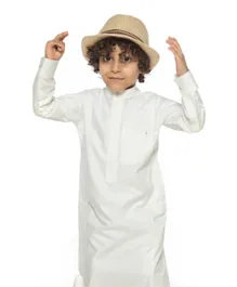 Burjah Saudi Traditional Eleez Thobe - Off White