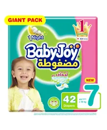 BabyJoy Compressed Diamond Pad Diapers Size 7 - 42 Diapers