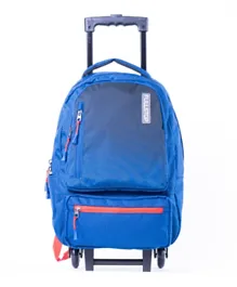Full Stop School Trolley Bag 18 Inch With Two Main Compartments - Blue