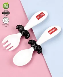 Babyhug Spoon & Fork Set - Black