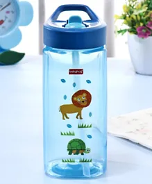 Babyhug Lion Print Toddler Square Spout Sipper Blue - 420 ml