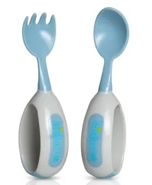 Kidsme Toddler Spoon And Fork Set - Azure