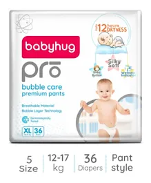 Babyhug Pro Bubble Care Premium Pant Style Diapers Size 5 - 36 Pieces