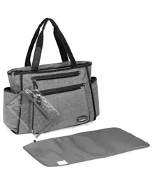 Little Story Diaper Bag with Mat - Grey