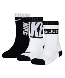 Nike 3 Pack Sports Crew Socks Set - White & Black