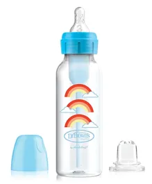 Dr Brown's 2 in 1 Transition Bottle with Sippy Spout Kit Rainbows  Blue - 250mL