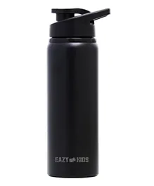 Eazy Kids Stainless Steel Sports Bottle for Kids - Black Non-Toxic 700mL Eco-Friendly Water Sipper