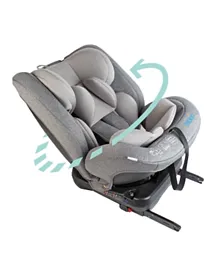 مقعد سيارة روفر للأطفال/ الرضع قابل للدوران 360 درجة من مون - لون رمادي