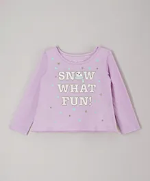 The Children's Place Snow What Fun T-Shirt - Lilac