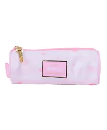 Pause - Hearts Print Pencil Case - Pink