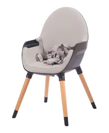 Carino baby - Wooden High Dining Chair 2In1 - Beige