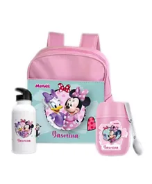 Essmak Disney Minnie  Personalized Thermos and Backpack Set Pink - 11 Inches