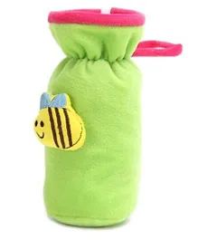 Babyhug Plush Bottle Cover Honeybee Motif Large - Green