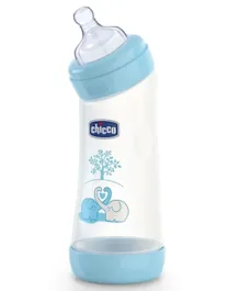 Chicco Well-Being Angled Bottle Regular Flow Blue - 250 ml
