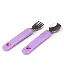 Kidsme Premier Spoon & Fork With Case - Lavender
