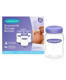 Lansinoh - Breastmilk Storage Bottles (Pack Of 4)