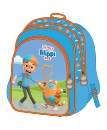 Blippi - Backpack 2 Main Compartments and 2 Side Pockets - 13' inches