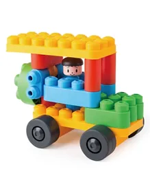 بولي إم - لعبة مكعبات لحارس حديقة الحيوان مع سيارة متعددة الألوان   - 40 قطعة
