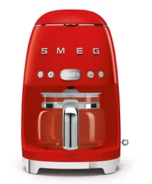سميج - آلة قهوة مقطرة بتصميم ريترو الخمسينيات 1.4 لتر 1050 واط - أحمر