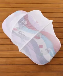 Babyhug Premium Bedding Set With Mosquito Net - Mini Cars Print