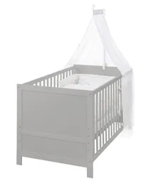 roba Wooden Baby Cot set to Junior Bed 70 x 140 cm Star Magic Taupe