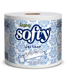 Softy - 1 Ply Mega Paper Tissue Towel Roll, Pack Of 1 Rolls X 300 Meters