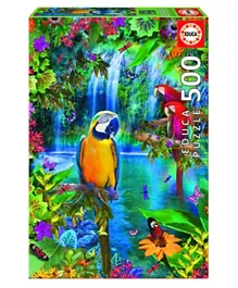 Educa Puzzles Parrots in Tropical Forest - 500 Pieces