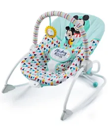 Kids II Mickey Mouse Happy Triangles Infant to Toddler Rocker - Blue