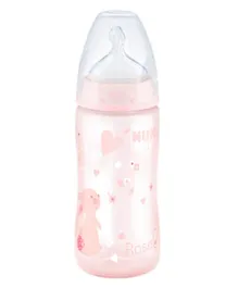 NUK Natural Sense Plastic Baby Bottle With Teat Peach Assorted - 300mL