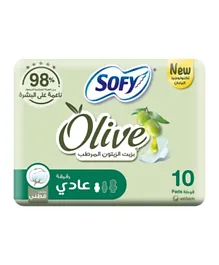 Sofy - Olive Sanitary Pads With Wings Slim Regular 10 Pads