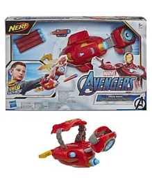 Nerf Power Moves Marvel Avengers Iron Man Repulsor Blast Gauntlet Dart Launcher - Red