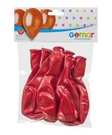 جيمار - مجموعة بالونات مرصعة باللؤلؤ الأحمر مكونة من 10 قطع