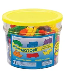 Learning Resources Mini Motors Counting and Sorting Fun Set Early Math Skill Pack of 72 - Yellow