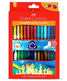Faber-Castell Erasable Crayons 90 mm Multicolor - 24 Pieces