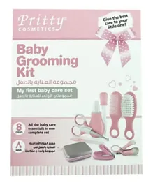 Pritty - Baby Care Grooming Kit - Pink 8 Pcs