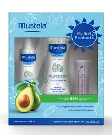 Mustela My First Products Gift Set - Body Lotion, Diaper Cream and  Cleansing Gel