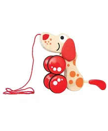 Hape Puppy Push & Pull Walk-A-Long Wooden Toy