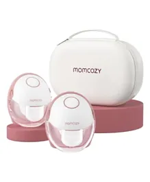 Momcozy - M6 Hands-Free Wearable Breast Pump (2-Pack) - Cozy Red