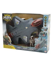 Soldier Force Command Hawk Jet Fighter Playset