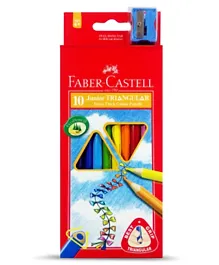 مقلمة أطفال مثلثة الشكل من فابر كاستل - 10 ألوان