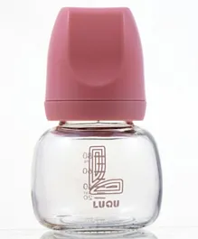 Luqu Glass Feeding Bottle Standard Neck 80ml - Pink
