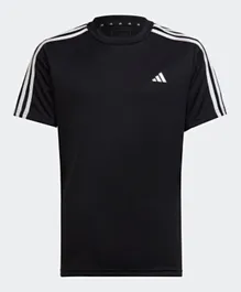 adidas Train Essentials Aeroready 3 Stripes Regular Fit T-Shirt - Black