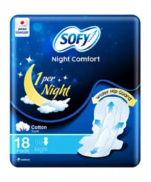 Sofy - Sanitary Pads With Wings Night Comfort Slim 18 Pads