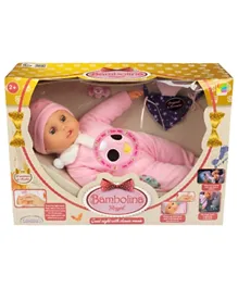 Bambolina Royal Goodnight Doll With Accessories - Pink